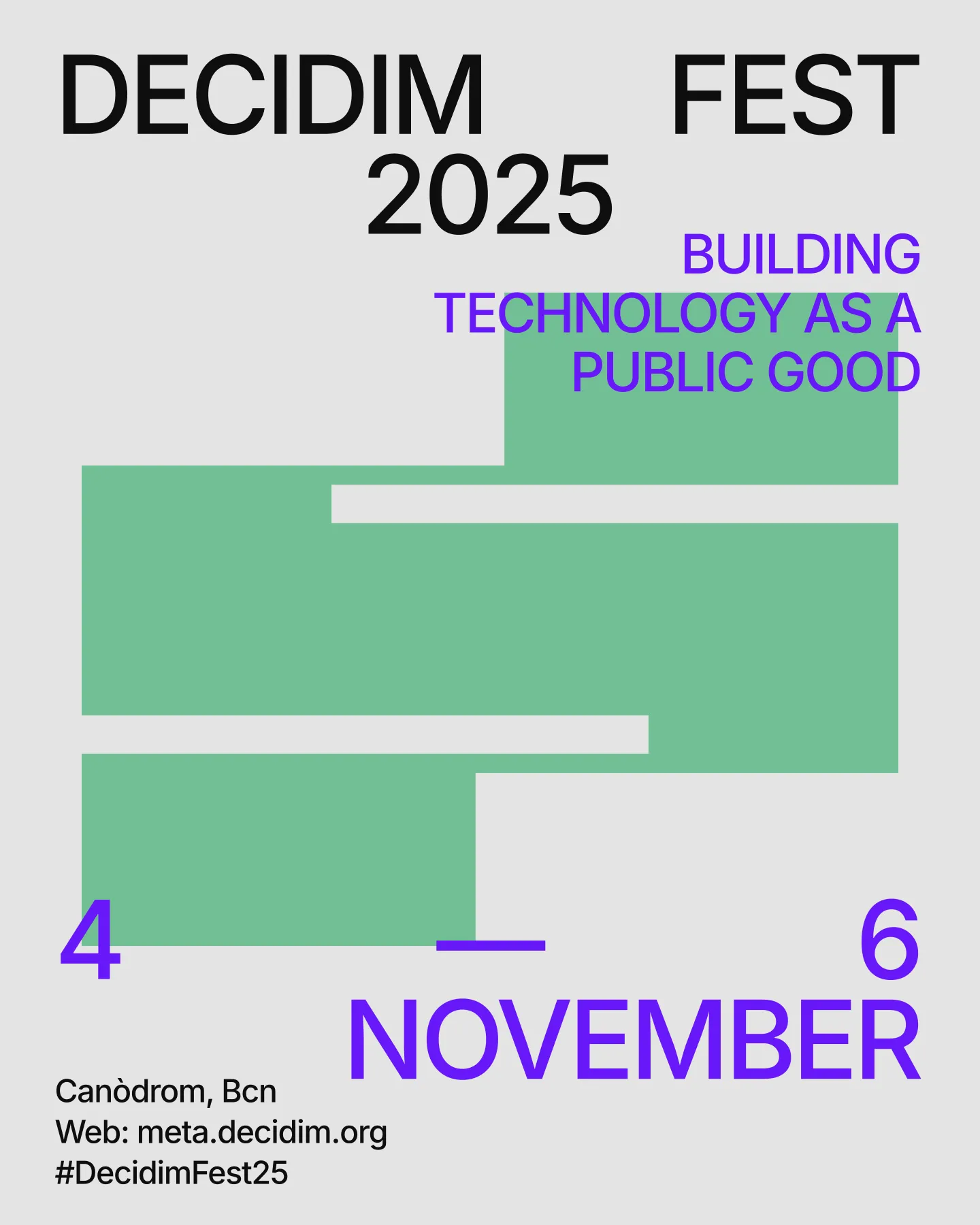 Decidim Fest 2025 Cartell promocional de la jornada