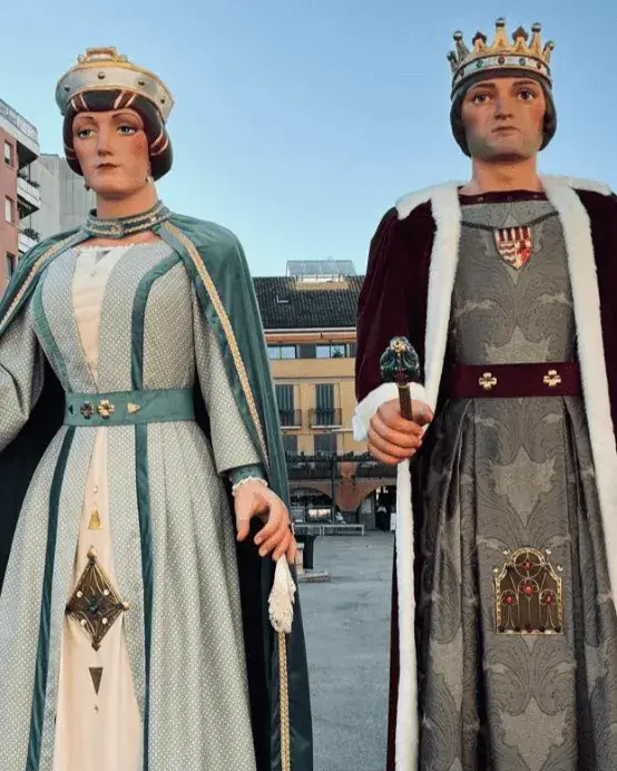 Gegants de Sant Feliu de Guíxols en representació de la festa de Sant Sebastià.