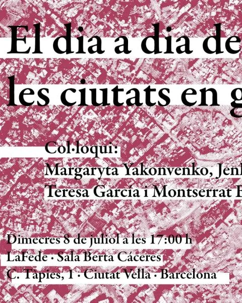 Cartell oficial de la jornada 'El dia a dia de ciutats en guerra'.