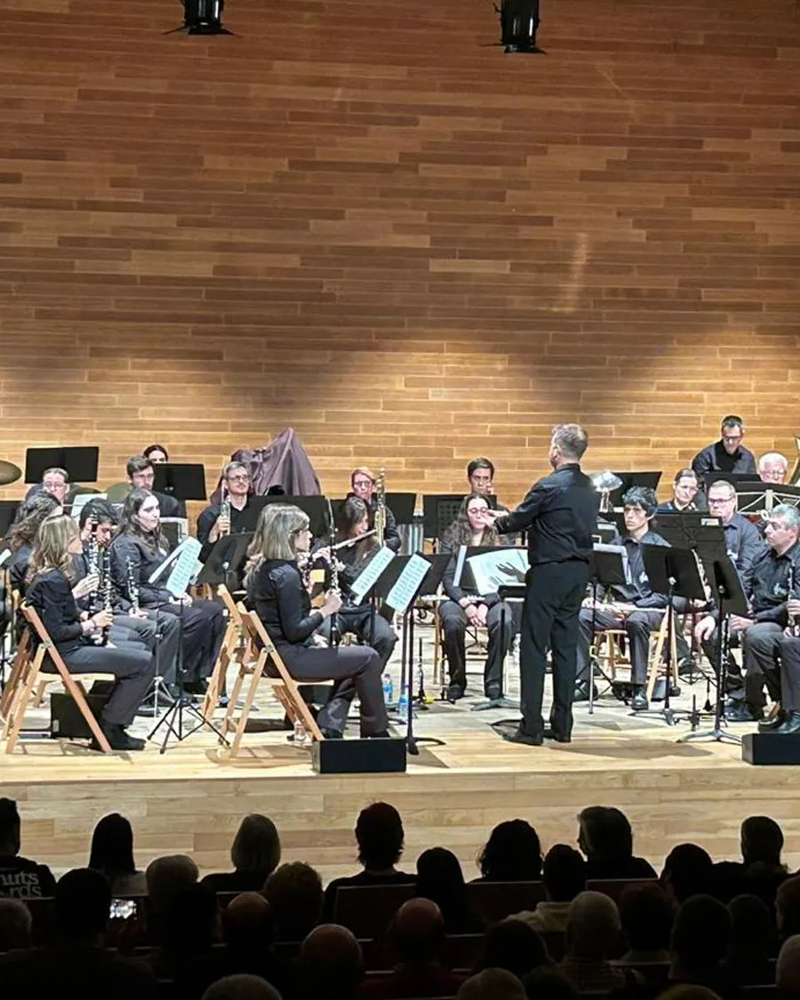 Imatge de la Unió Filharmònica del Prat per representar el XXV Festival de Bandes de Catalunya.