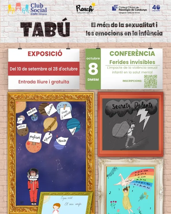 Cartell oficial de l'acte 'Ferides invisibles: l’impacte de la violència sexual infantil en la salut mental'.
