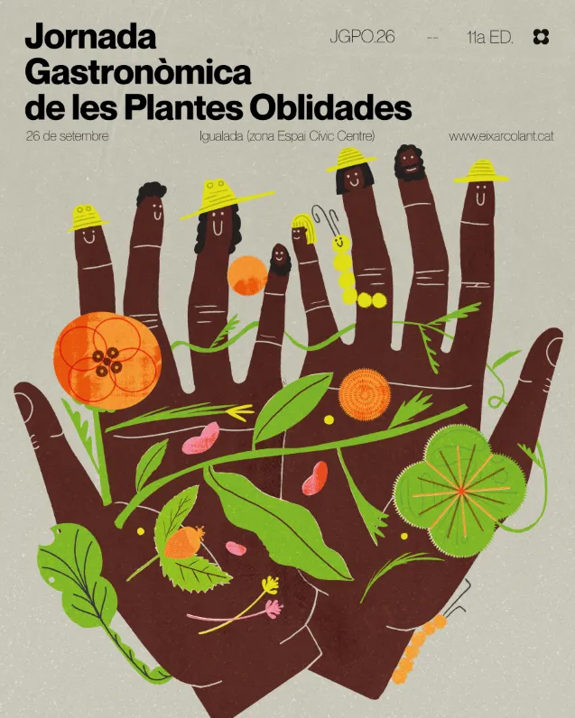 Cartell oficial de l'11a Jornada Gastronòmica de les Plantes Oblidades.