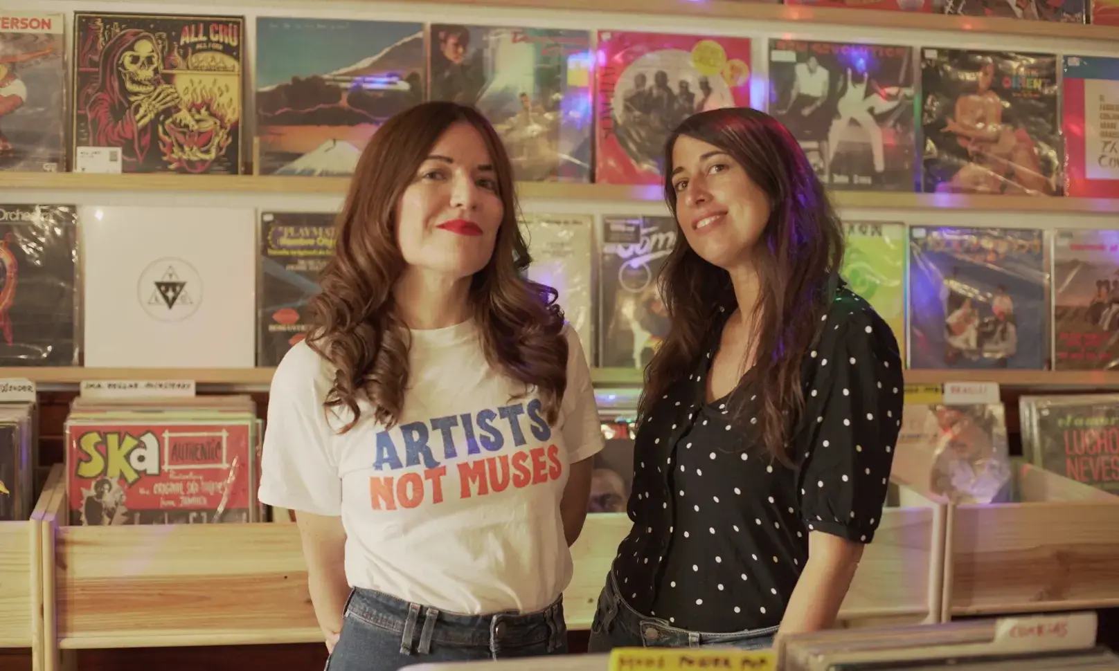 La Pilar Rivas i l'Alba Márquez, membres de l'Associació Musical Aurora (AMA).
