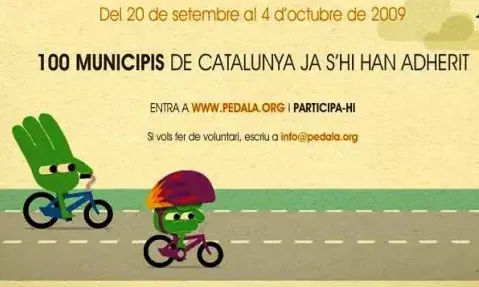 Cartell de la Pedalada contra el canvi climàtic (alt)