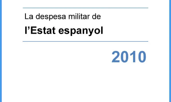 Portada de l'informe de despesa militar