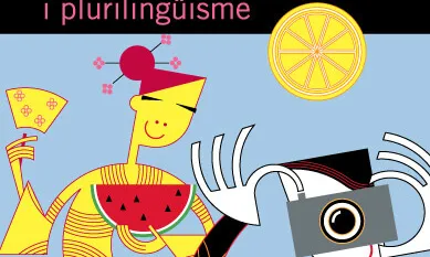 Detall del cartell de la Trobada de Voluntariat Lingüístic Universitari