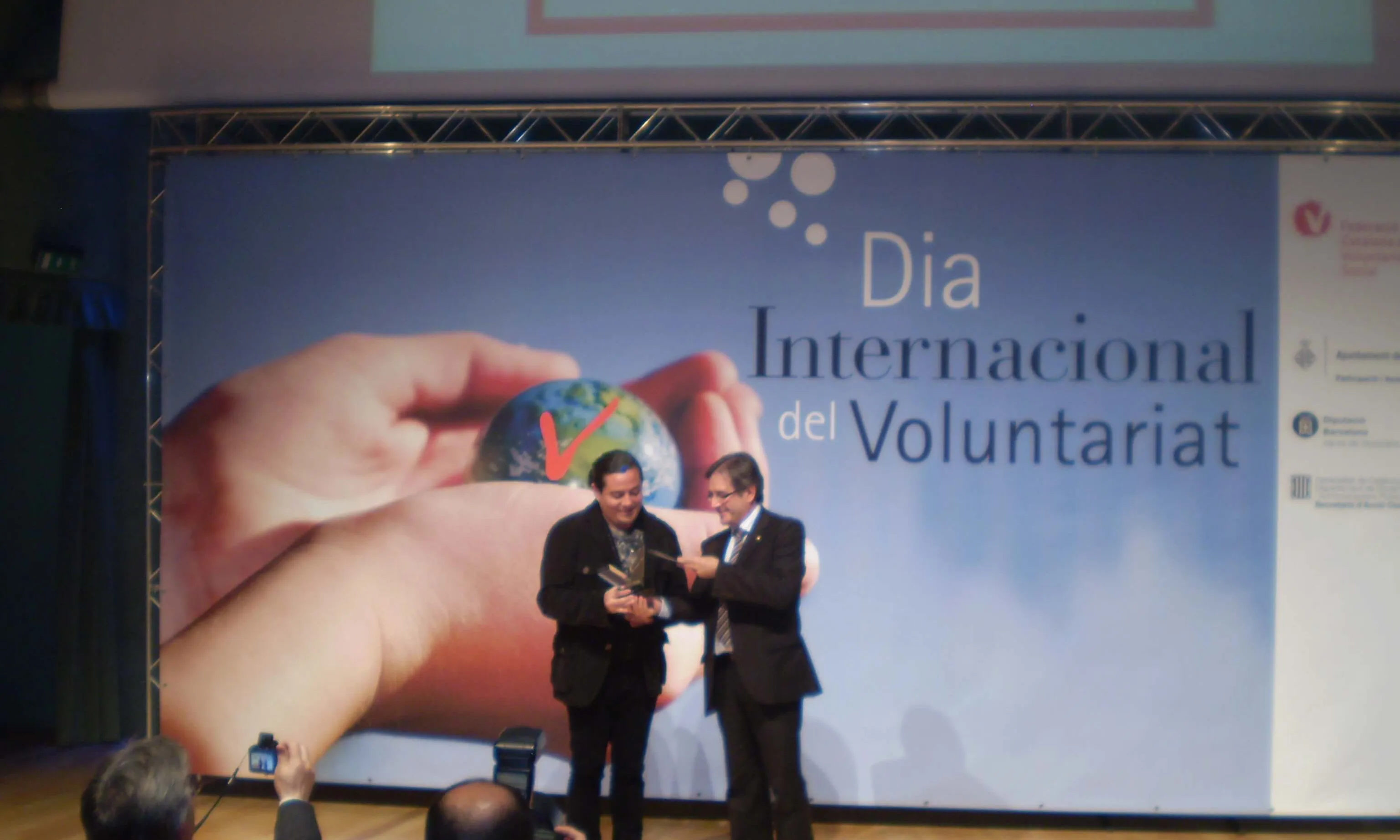 Fotografia de l'acte de celebració del Dia Internacional del Voluntariat