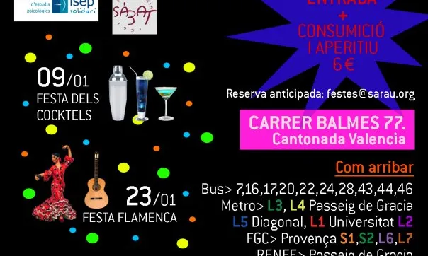 Cartell Sarau Club, dissabte 23 de gener
