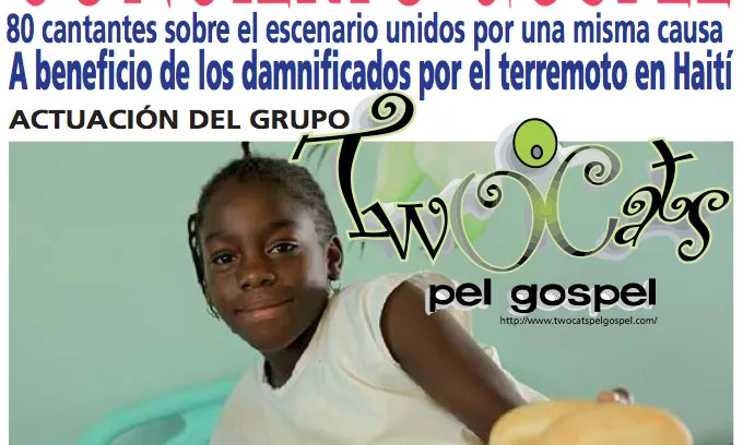 Cartell del concert de TwoCats Gospel