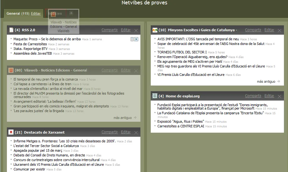 Moure informació cap aquesta nova pestanya