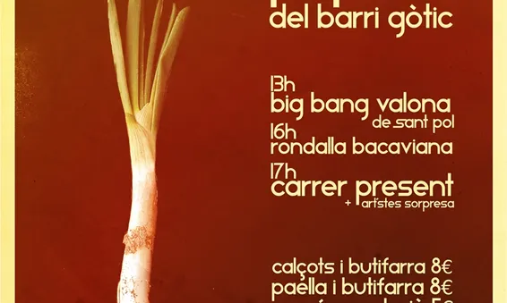 Cartell de la Segona calçotada del Barri Gòtic de Barcelona