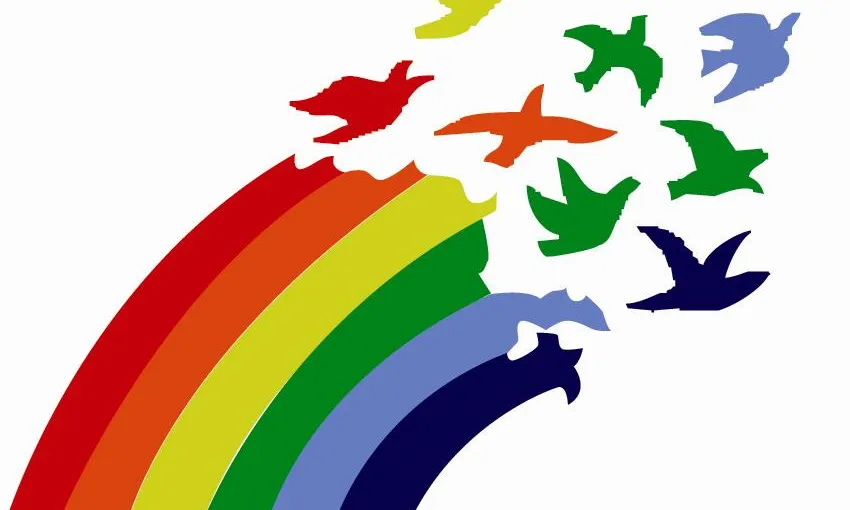 Bandera que representa el cooperativisme. ACI- Aliança Cooperativa Internacional