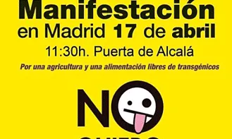 Cartell de la manifestació del 17 d'abril contra els transgènics