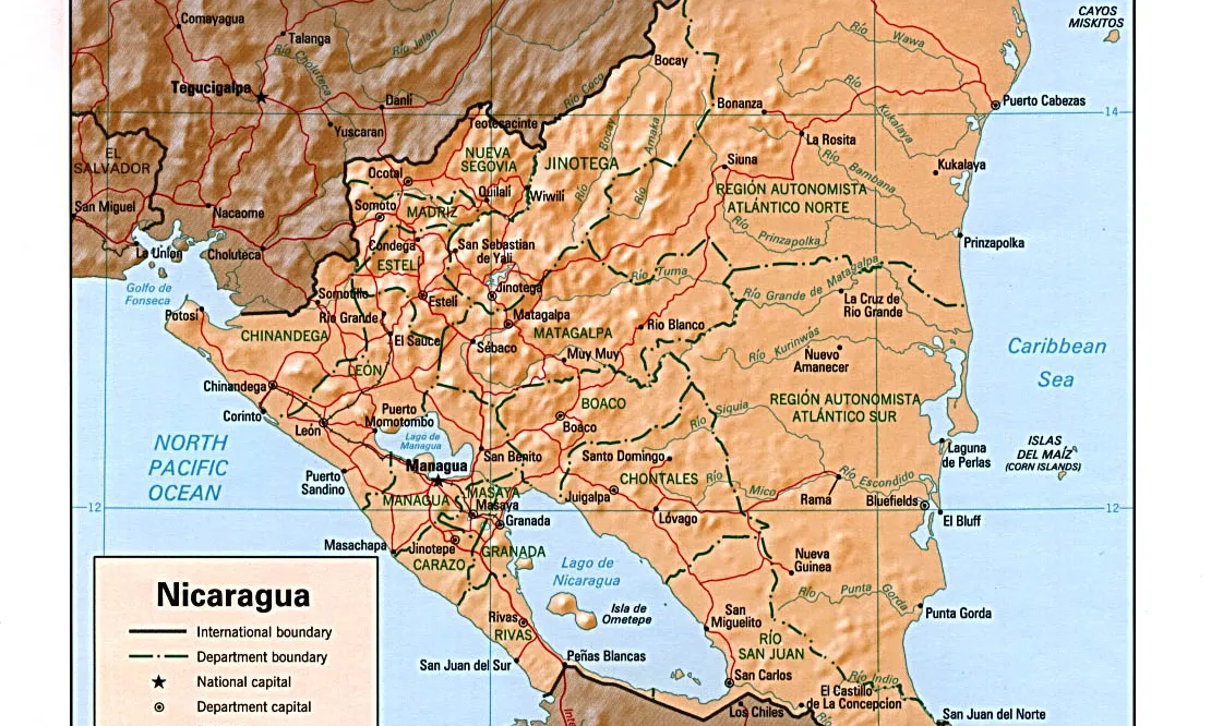 Mapa de Nicaragua