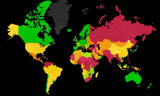 Mapa interactiu del Global Peace Index