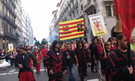 Moment de la manifestació.