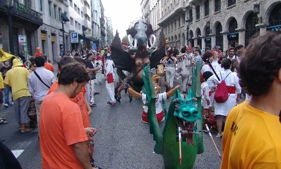 Moment de la manifestació.