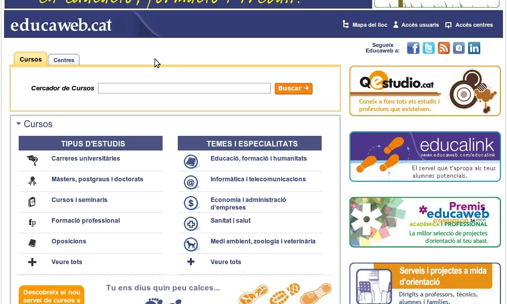 Imatge del portal educaweb.cat