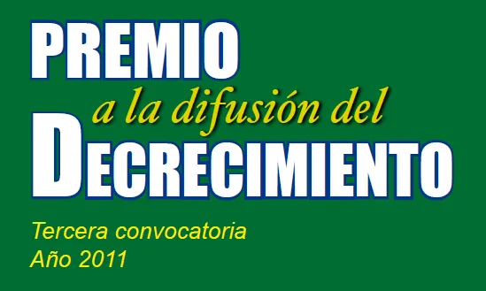 Tercera edició del Premi a la difusió del decreixement