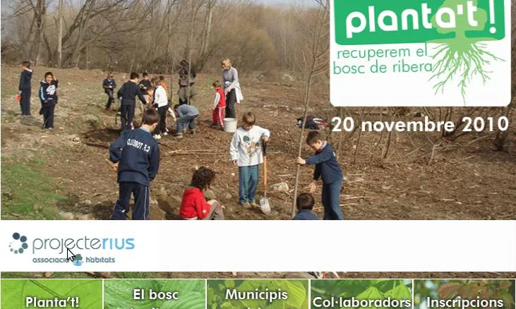 Portada del web Planta't!