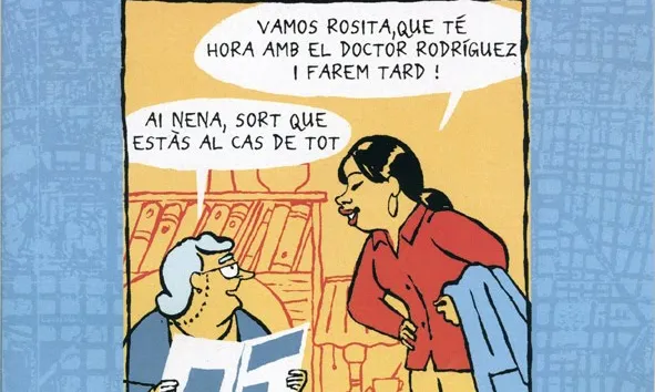 Portada del còmic Blanca Rosita Barcelona. Font: bloc de Miguel Gallardo