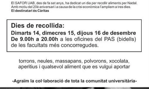 Cartell de la 7a campanya solidària