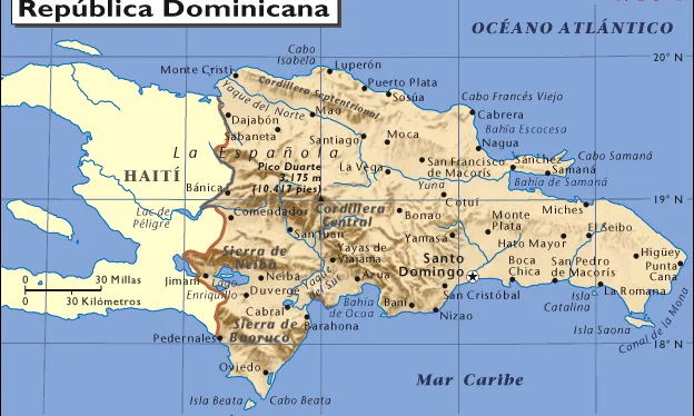 Mapa de la República Dominicana