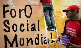 Graffiti Fòrum Social Mundial. http://transparenciacomunal.blogspot.com