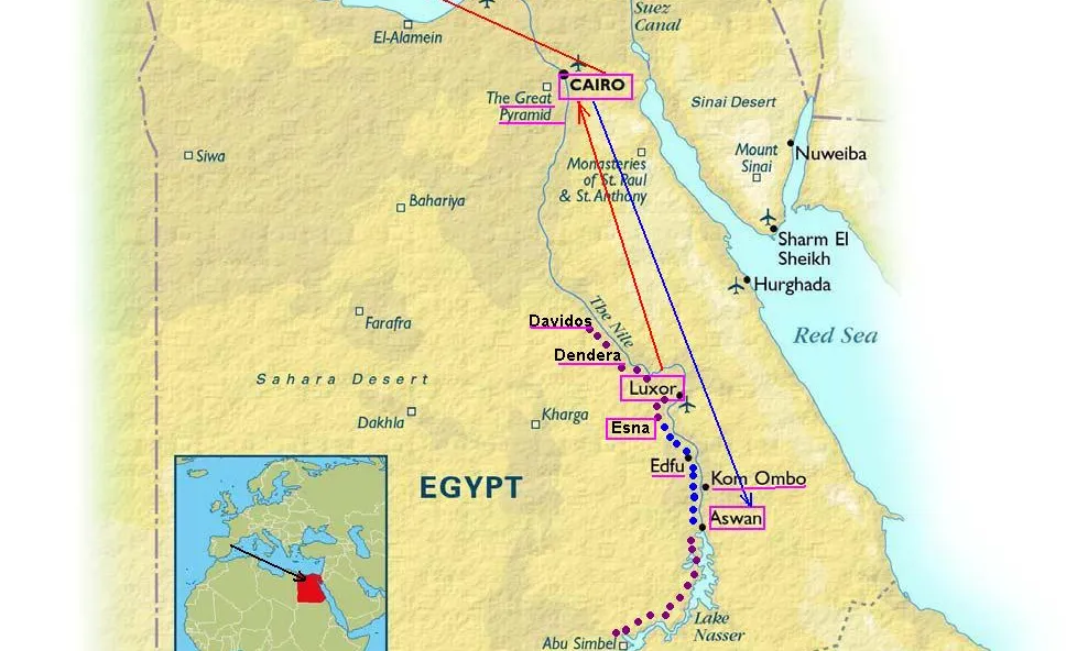 Mapa de Egipto