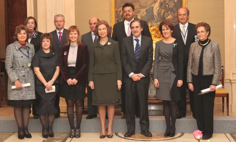 Els premiats amb la Reina Sofia.