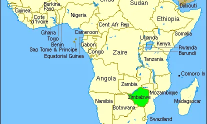 Zimbabwe Map.