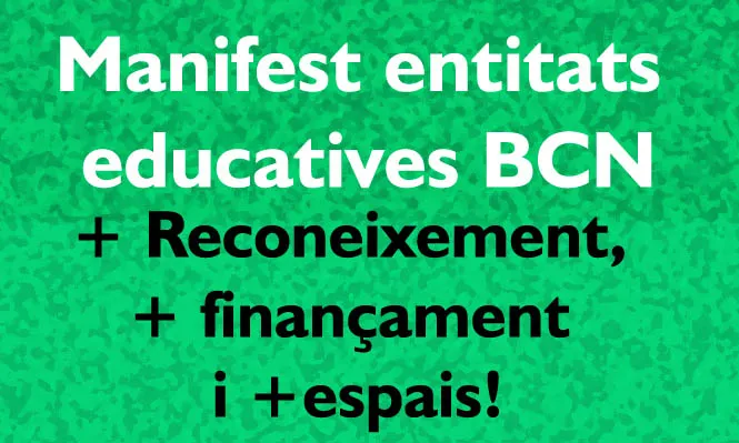 Manifest estitats educatives BCN