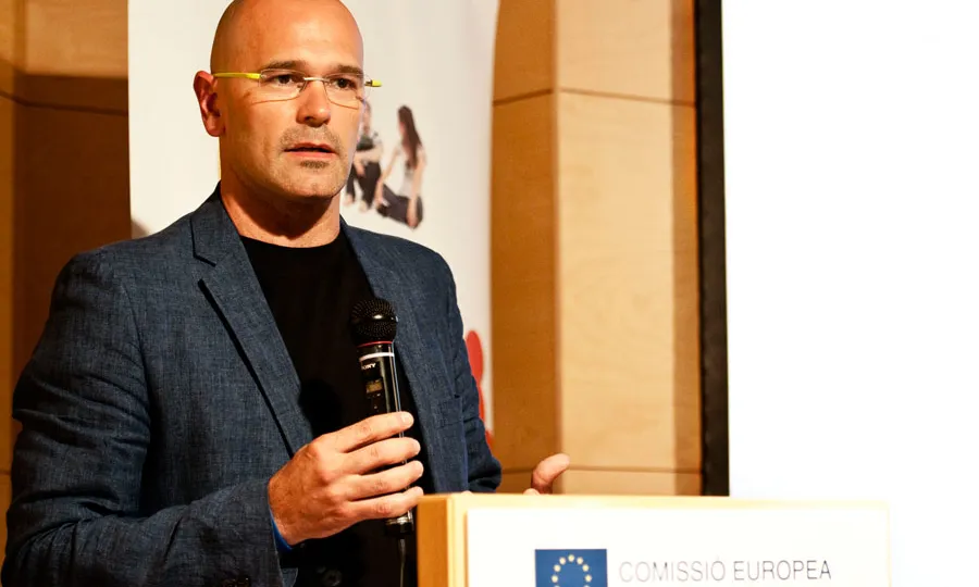 Raül Romeva durant la presentació de l'Any Europeu del Voluntariat