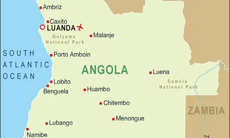 Mapa d'Angola.