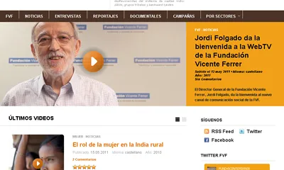 Captura de la plataforma Fundacionvicenteferrertv.org