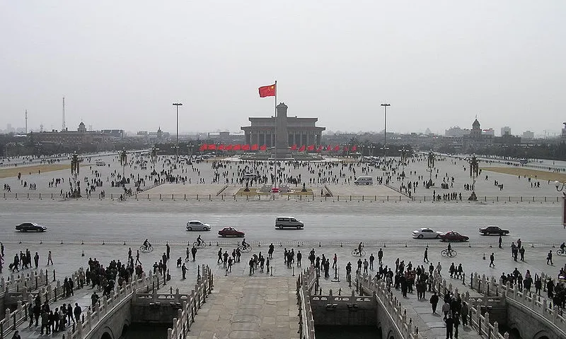 Plaza de Tiananmen. Imagen: Wikipedia.