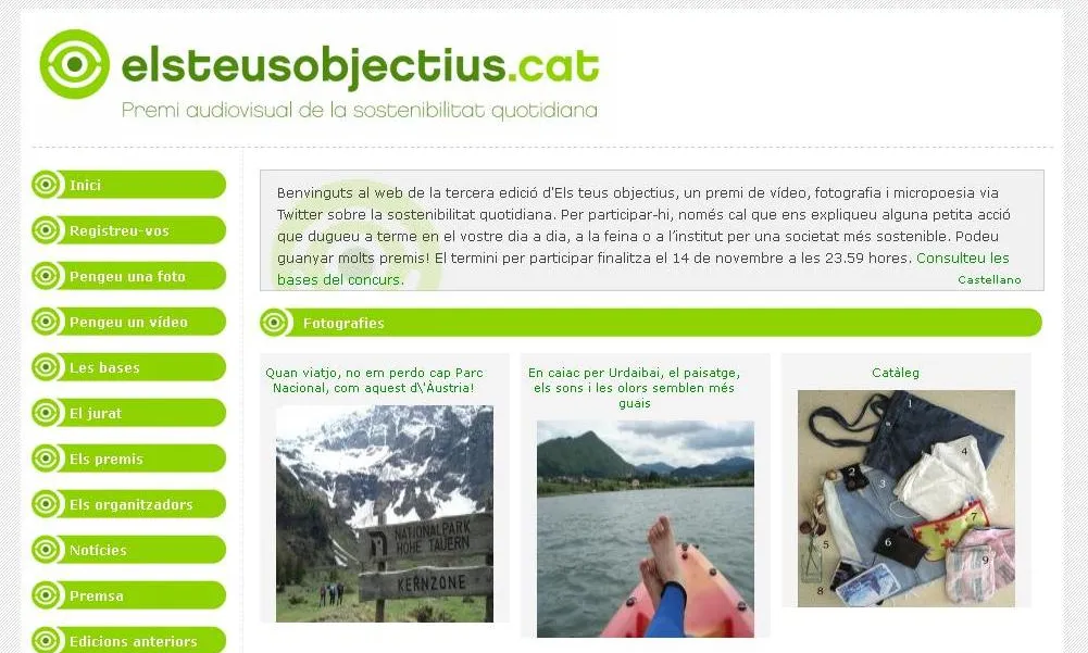 Web del concurs: www.elsteusobjectius.cat
