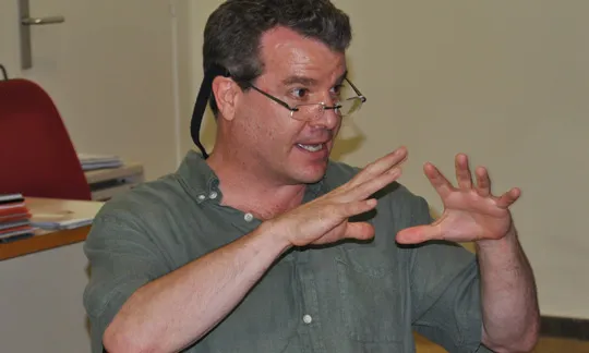 Andrew Deiser en un moment de la seva intervenció.