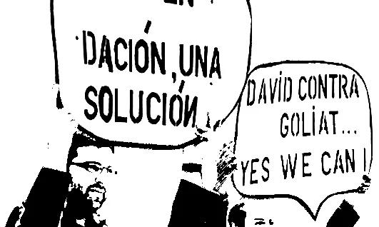 imatge de manifestació. Font: Plataforma d'Afectats per la Hipoteca