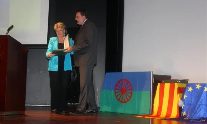 Viviane Reding rep el Premi Concòrdia 2010 de mà de Josep Lluís Cleries