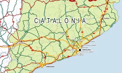 Un mapa de Catalunya per nouvinguts i turistes.