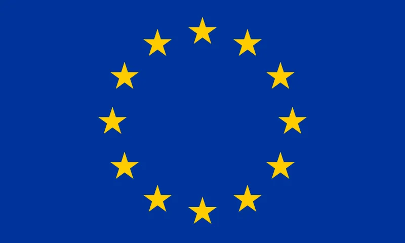 La bandera de la UE.