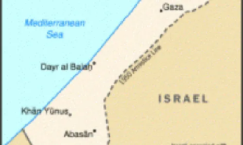 Map of Gaza.