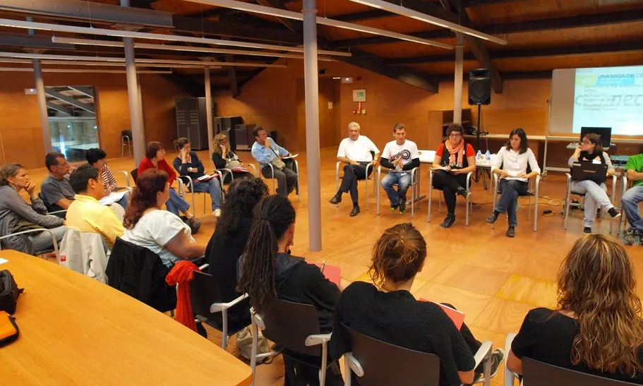 Grup de treball a la jornada de 2010. Fotorafia de Miquel Jornet