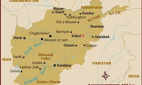 Mapa de Afganistan.