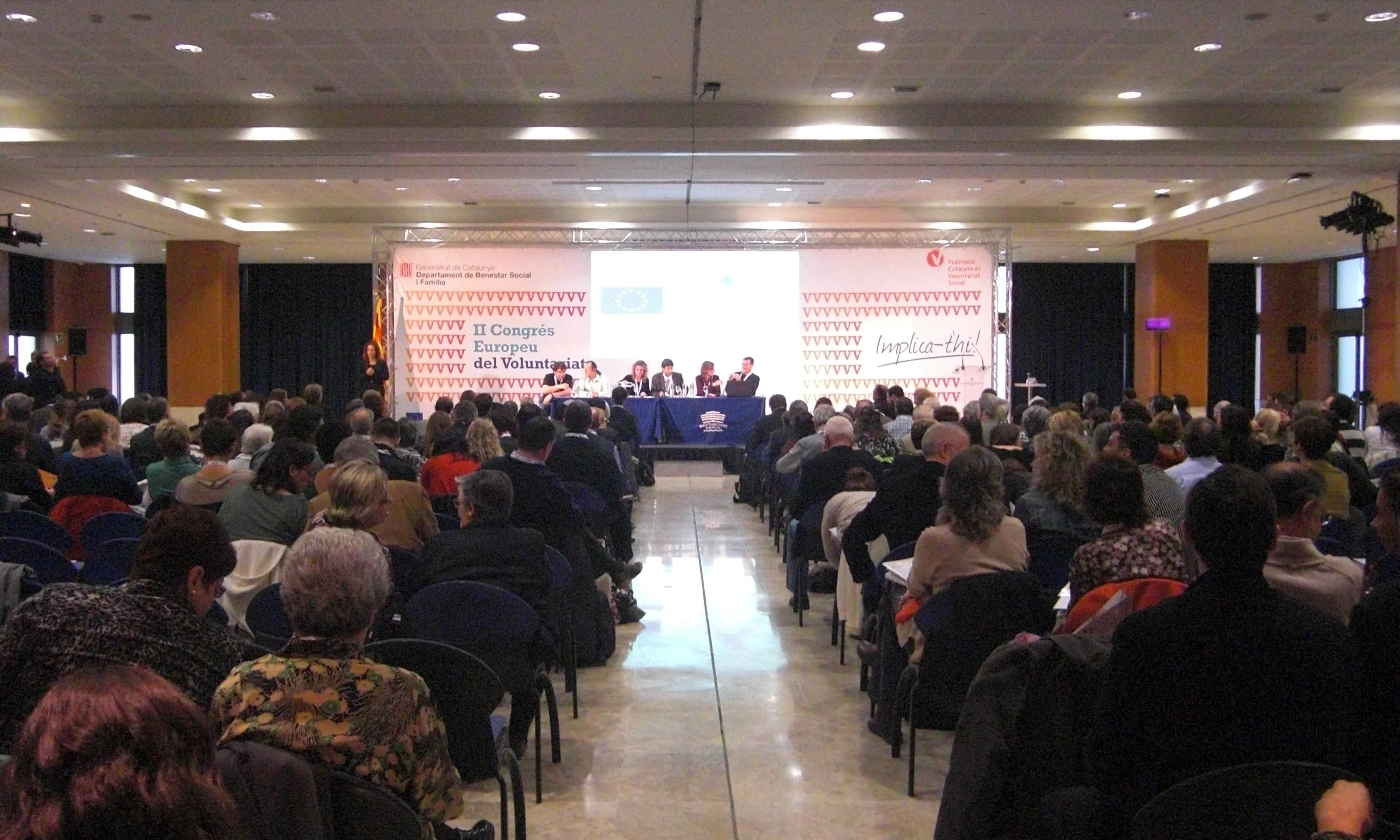 Conferència plenària del II Congrés Europeu del Voluntariat