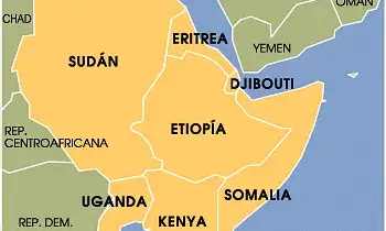 Ubicació banya d'Àfrica