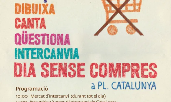 Cartell del Dia sense Compres a Barcelona