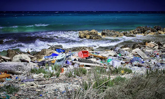 Imatge d'una platja contaminada, de Paolo Margari (flikr)