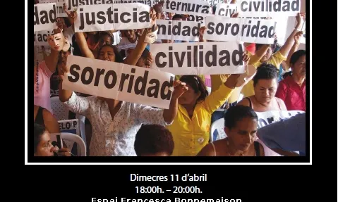 Cartell del col·loqui "Veus de dones en els conflictes armats"